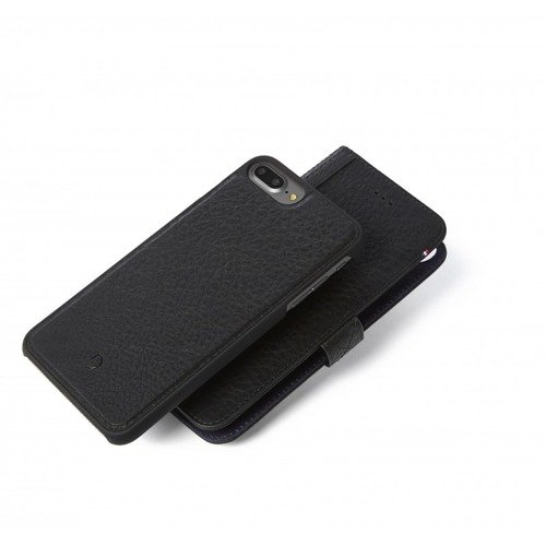 Etui - portfel skórzany 2 w 1 Decoded (czarny) - DECODED Leather 2-in1 Wallet Case iPhone 8 Plus / 7 Plus/ 6 Plus/ 6s Plus