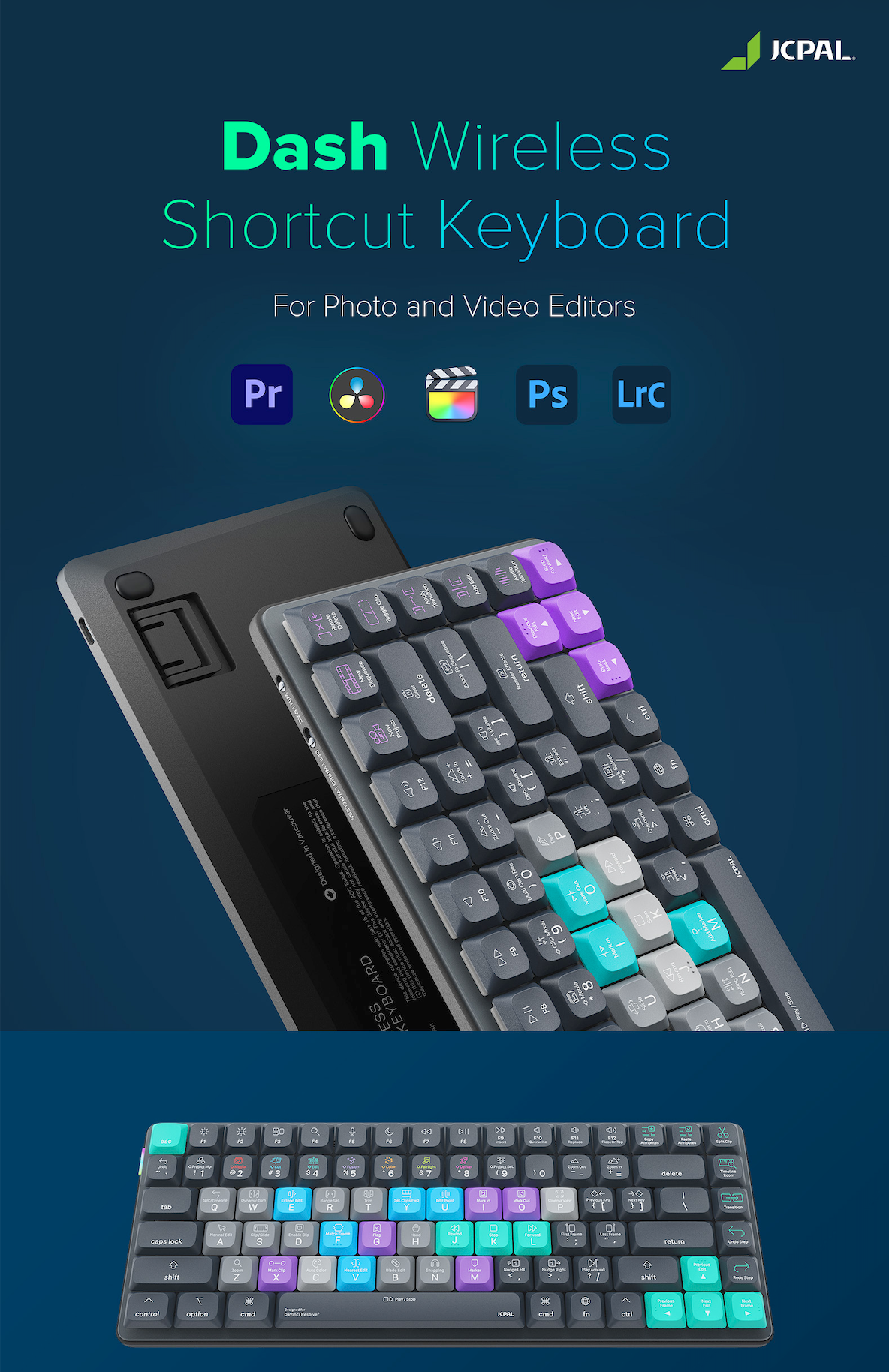 JCPal Dash Wireless Shortcut Keyboard - Adobe Photoshop Dash_-_1