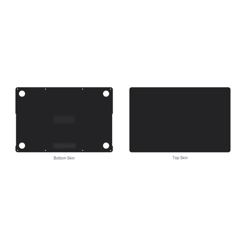 JCPal MacGuard Two-in-One Skin Set (Space Black, Top skin+Back skin) for MacBook Pro14(M1,2021/M2 -M3,2023)