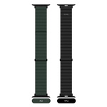 JCPal FlexDuo Apple Watch Band (Black/Midnight Green) for Apple Watch 1-8th, SE1-2nd (38/40/41mm)