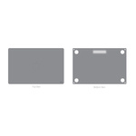 JCPal MacGuard Two-in-One Skin Set (Space Gray, Top skin+Back skin) for MacBook Air13"（M2,2022）