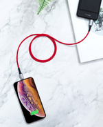 MiLi Braided USB-C Lightning MFI Cable Red (30min=50%)
