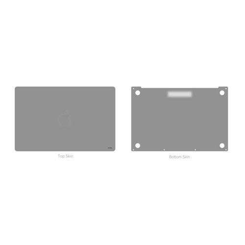 JCPal MacGuard Two-in-One Skin Set (Space Gray, Top skin+Back skin) for MacBook Air15"(M2,2023)