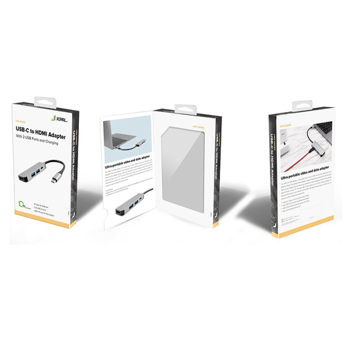 JCPAL Linx 4in1USB-C(PD) to 4K HDMI Hub 2xUSB Smallest