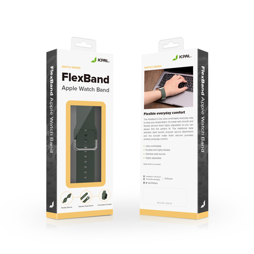 JCPal FlexBand Apple Watch Band for Cyprus Green (38/40/41mm)