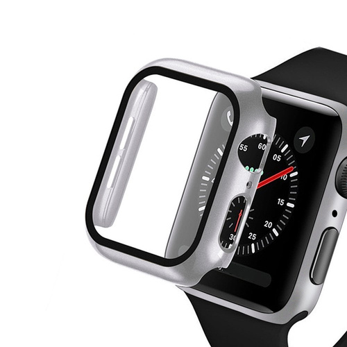 Hi5 Defender Silver - Etui ochronne ze szkłem dla Apple Watch 40mm
