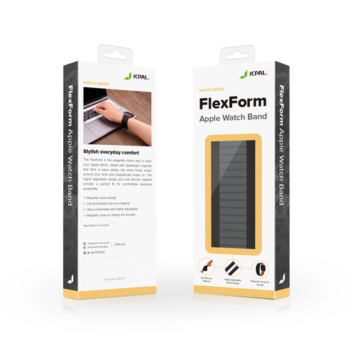 JCPal FlexForm Apple Watch Band for Gray/Yellow (42/44/45mm)