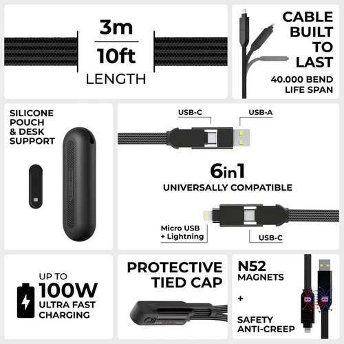 Rolling Square - inCharge XL 3m Black