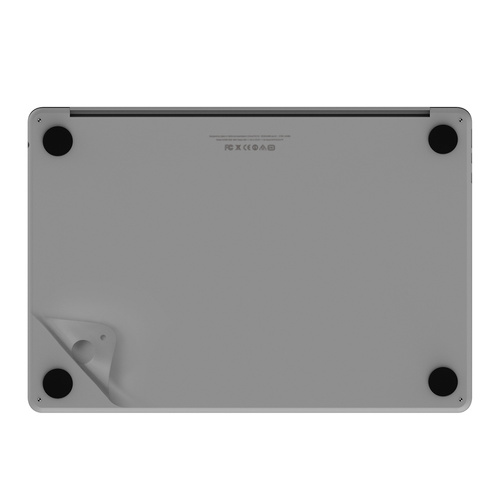 JCPal MacGuard Two-in-One Skin Set (Space Gray, Top skin+Back skin) for MacBook Air13"(M2,2022)