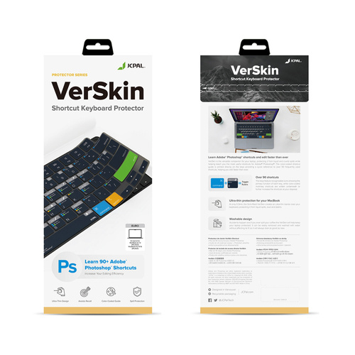 VerSkin Adobe Photoshop Shortcut Keyboard Protector - MacBook Pro 14"/16" (M1) MacBook Air 13" (M2)