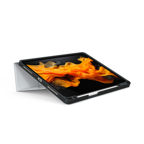 JCPal SlimFlex Folio Case with Pencil Holder (Light Gray/Black) for iPad Pro11-inch(1- 4th,2018-2022) /iPad Air 10.9-inch(4-5th,2020/2022)