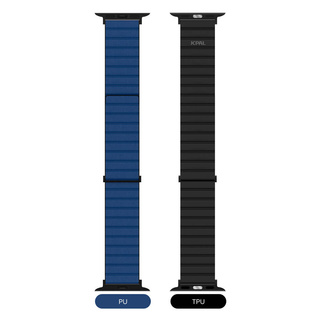 JCPal FlexDuo Apple Watch Band (Black/Navy Blue) for Apple Watch 1-8th,SE1-2nd (42/44/45/49mm)
