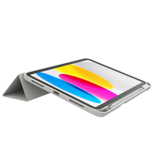 JCPAL DuraPro Protective Folio Case for iPad 10.9"/iPad 11" 11gen Light Grey