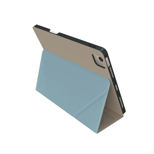 JCPal SlimFlex Folio Case with Pencil Holder (Khaki Brown/Blue) for iPad Pro11- inch(1-4th,2018-2022) /iPad Air 10.9-inch(4-5th,2020/2022)