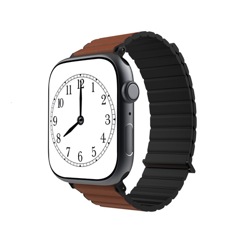 JCPal FlexDuo Apple Watch Band (Black/Brown) for Apple Watch 1-8th, Ultra, SE1-2nd( 42/44/45/49mm)