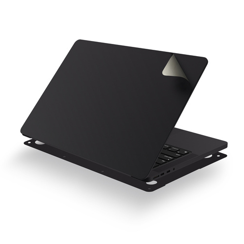 JCPal MacGuard Two-in-One Skin Set (Space Black, Top skin+Back skin) for MacBook Pro16 (M1, M2, M3, M4)
