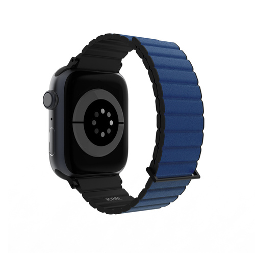 JCPal FlexDuo Apple Watch Band (Black/Navy Blue) for Apple Watch 1-8th,SE1-2nd (42/44/45/49mm)