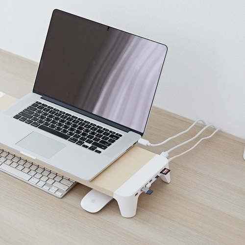 Pout Fast Charging Hub Monitor Stand