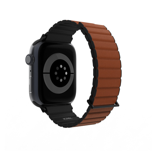 JCPal FlexDuo Apple Watch Band (Black/Brown) for Apple Watch 1-8th, Ultra, SE1-2nd( 42/44/45/49mm)