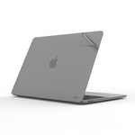 JCPal MacGuard Two-in-One Skin Set (Space Gray, Top skin+Back skin) for MacBook Air15"(M2,2023)