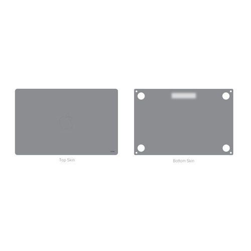 JCPal MacGuard Two-in-One Skin Set (Space Gray, Top skin+Back skin) for MacBook Air13"(M2,2022)