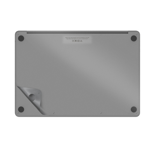 JCPal MacGuard Two-in-One Skin Set (Space Gray, Top skin+Back skin) for MacBook Air15"(M2,2023)