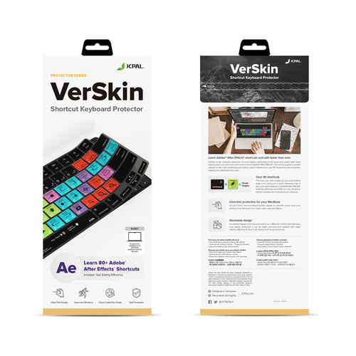 VerSkin Adobe After Effects Shortcut Keyboard Protector- MacBook Pro 14"/16" (M1) MacBook Air 13" (M2)