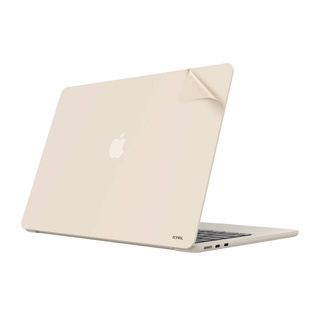 JCPal MacGuard Two-in-One Skin Set (Starlight, Top skin+Back skin) for MacBook Air15"(M2,2023)