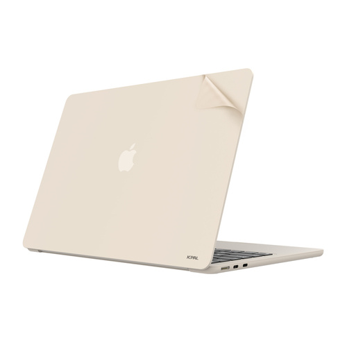 JCPal MacGuard Two-in-One Skin Set (Starlight, Top skin+Back skin) for MacBook Air13"（M2,2022）