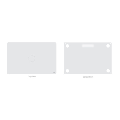 JCPal MacGuard Two-in-One Skin Set (Silver, Top skin+Back skin) for MacBook Air13"(M2,2022)