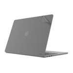 JCPal MacGuard Two-in-One Skin Set (Space Gray, Top skin+Back skin) for MacBook Air13"(M2,2022)