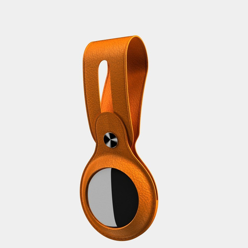 HI5 Long Leather AirTag Case Yellow