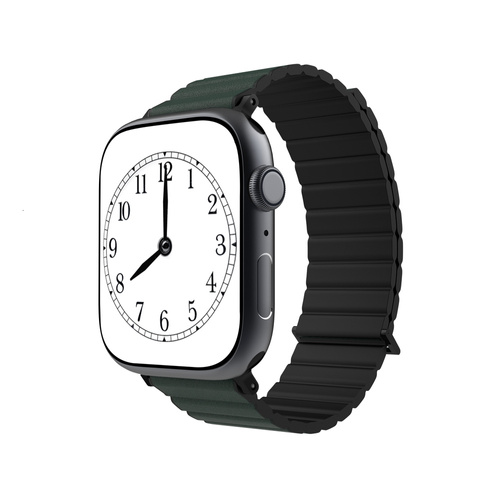 JCPal FlexDuo Apple Watch Band (Black/Midnight Green) for Apple Watch 1-8th, Ultra, SE1-2nd (42/44/45/49mm)