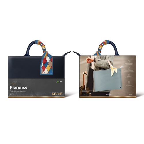 JCPAL Florence Briefcase Sleeve (Prussian Blue) 13/14 inch