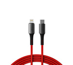 MiLi Braided USB-C Lightning MFI Cable Red (30min=50%)