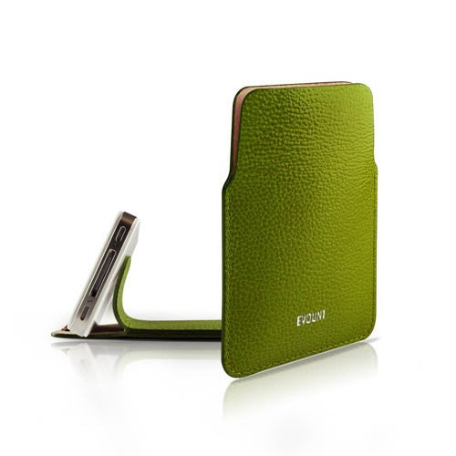 Skórzane Etui na iPhone 5/5s 4/4s - Evouni Leather Stand Pouch (zielony)