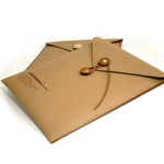 Etui na iPad 11" - Non Kraft Paper (brązowy - zielony filc w środku)