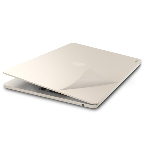 JCPal MacGuard Two-in-One Skin Set (Starlight, Top skin+Back skin) for MacBook Air15"(M2,2023)