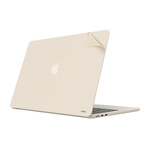 JCPal MacGuard Two-in-One Skin Set (Starlight, Top skin+Back skin) for MacBook Air15"(M2,2023)