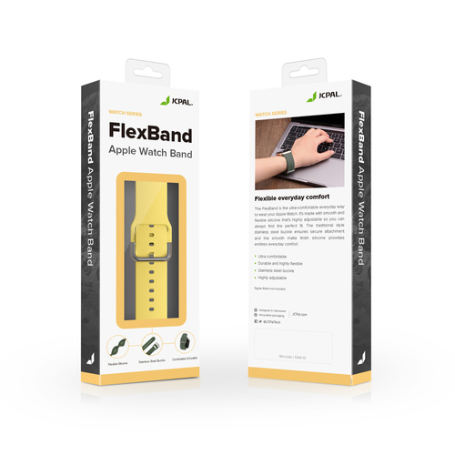 JCPal FlexBand Apple Watch Band for Yellow Cream (42/44/45mm)