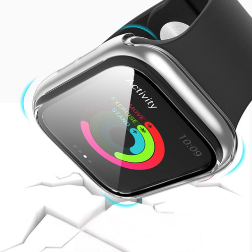 Hi5 Defender Silver - Etui ochronne ze szkłem dla Apple Watch 40mm