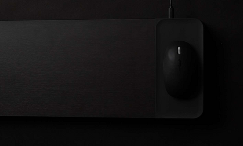 Pout 3-in-1 Monitor Stand Hub with Wireless Pad Black