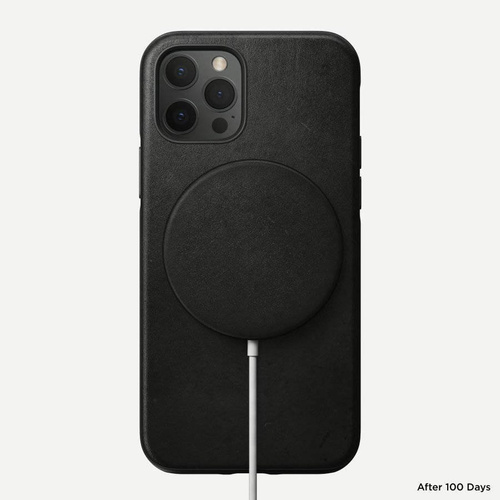 Nomad Leather Cover For MagSafe Charger (Black)