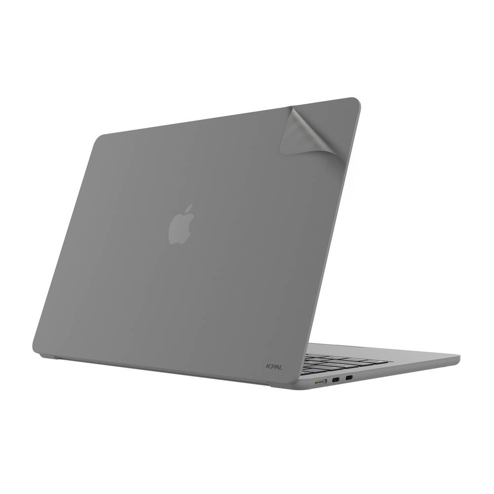 JCPal MacGuard Two-in-One Skin Set (Space Gray, Top skin+Back skin) for MacBook Air13"（M2,2022）