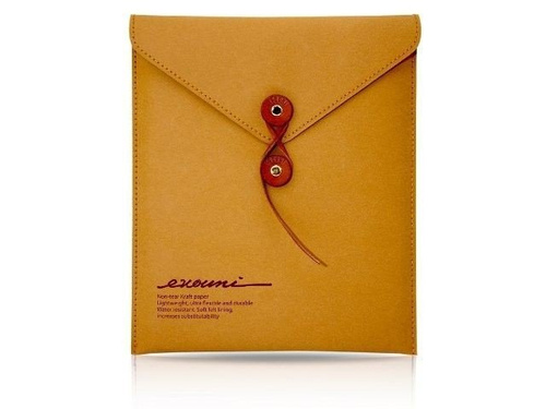 Etui na iPad 11 - Non Kraft Paper (brązowy - czerwony filc w środku)