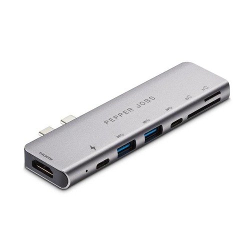 Pepper Jobs Dual USB-C Hub for MacBook Pro 13"/15" (2016-2018 models)